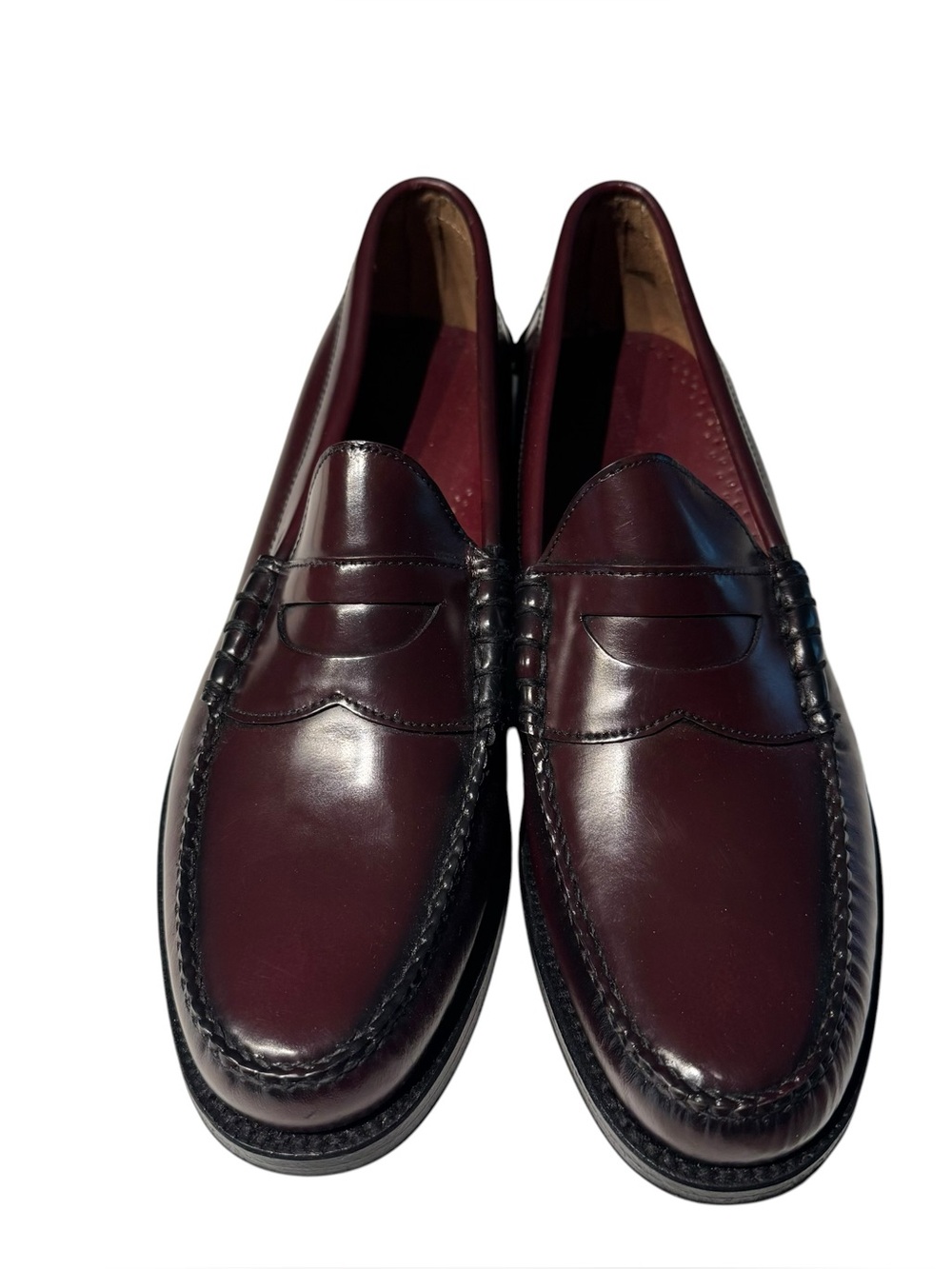 NEW NWOB Johnston & Murphy Burgundy Ski Moc Penny Loafer Mens 11 A Narrow